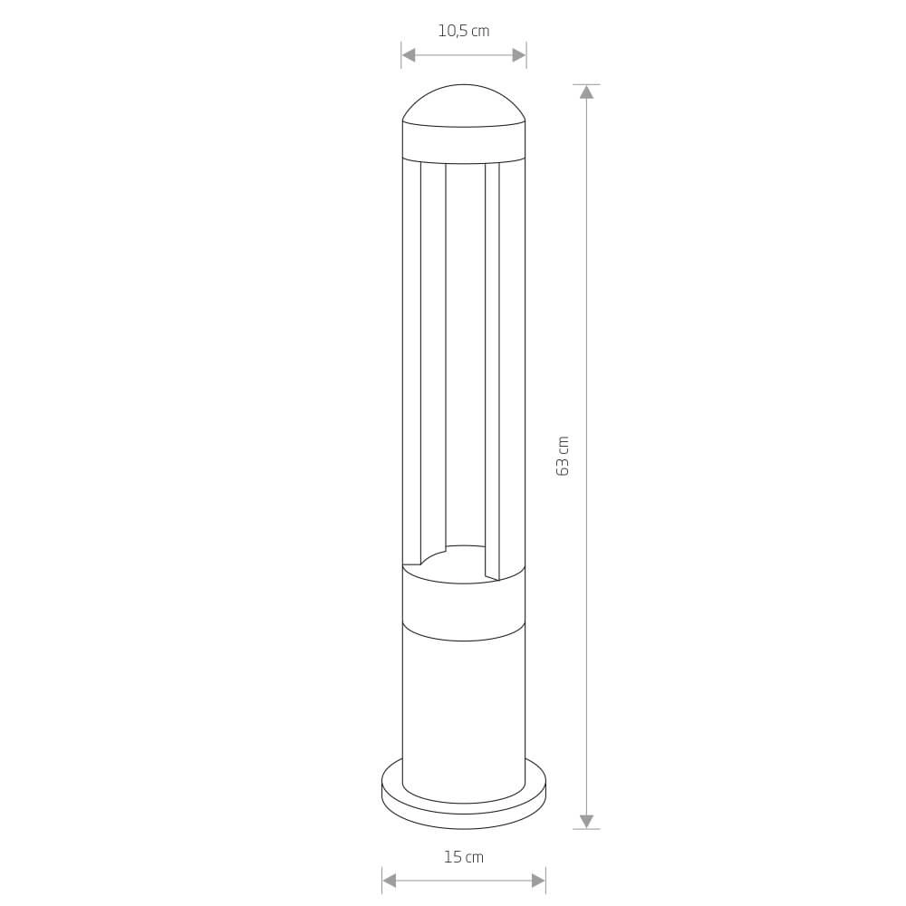 Design lamp Monterrey Led zwart Lyora 5903139950794