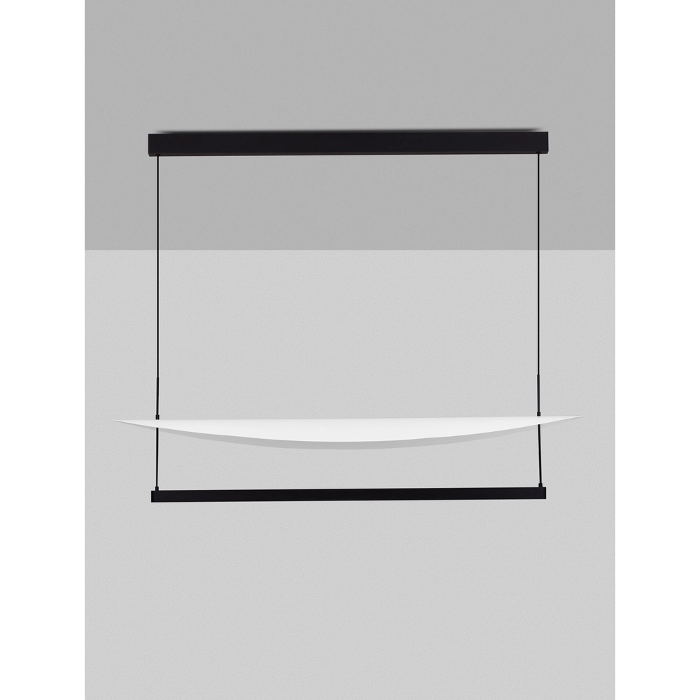 Hanglamp Diona ovaal zwart met wit 2700K