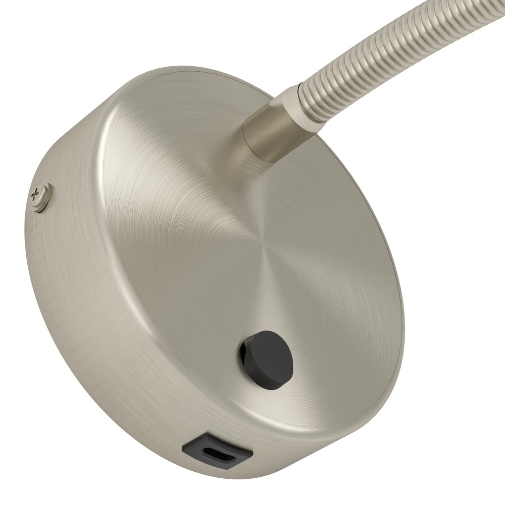 Bedlampje Olivandino 1 flexibel nikkel Eglo 9008606347803