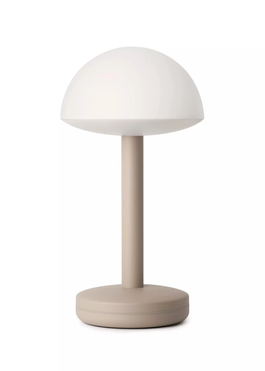 Bug Beige Frosted oplaadbare tafellamp