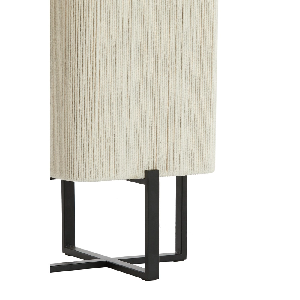 Tafellamp Wyn 50,5cm - crème touw met zwart Light & Living 8717807792558