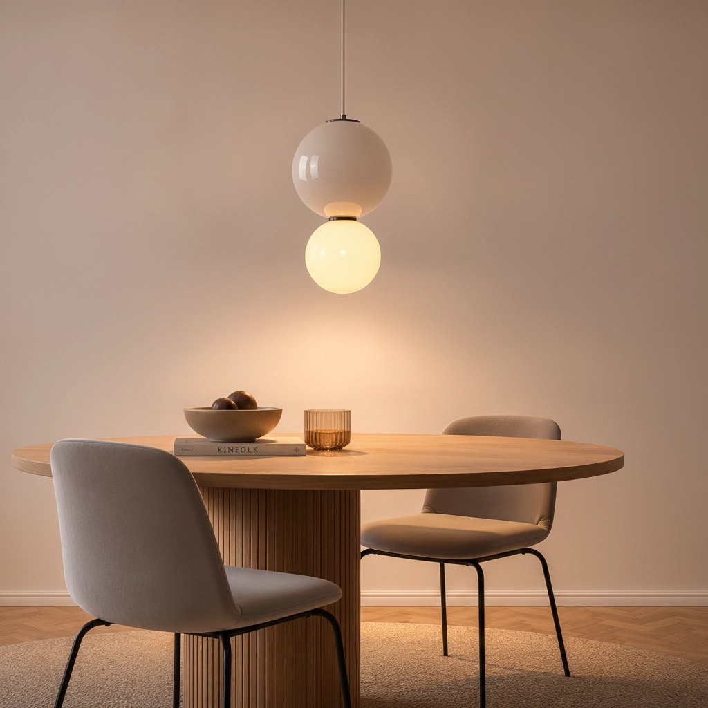 Hanglamp Noesis Ø 18cm licht grijs met wit