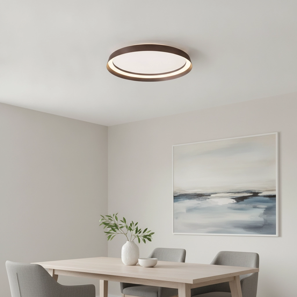 Design plafonniere Ormi Ø 45cm koffie bruin