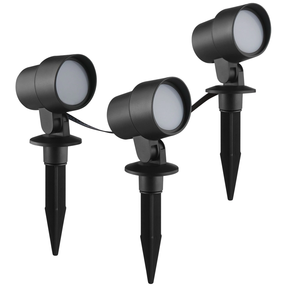 Smart prikspot set Kamara RGB - 3 stuks - met 3 meter snoer en stekker Brilliant 4004353453717