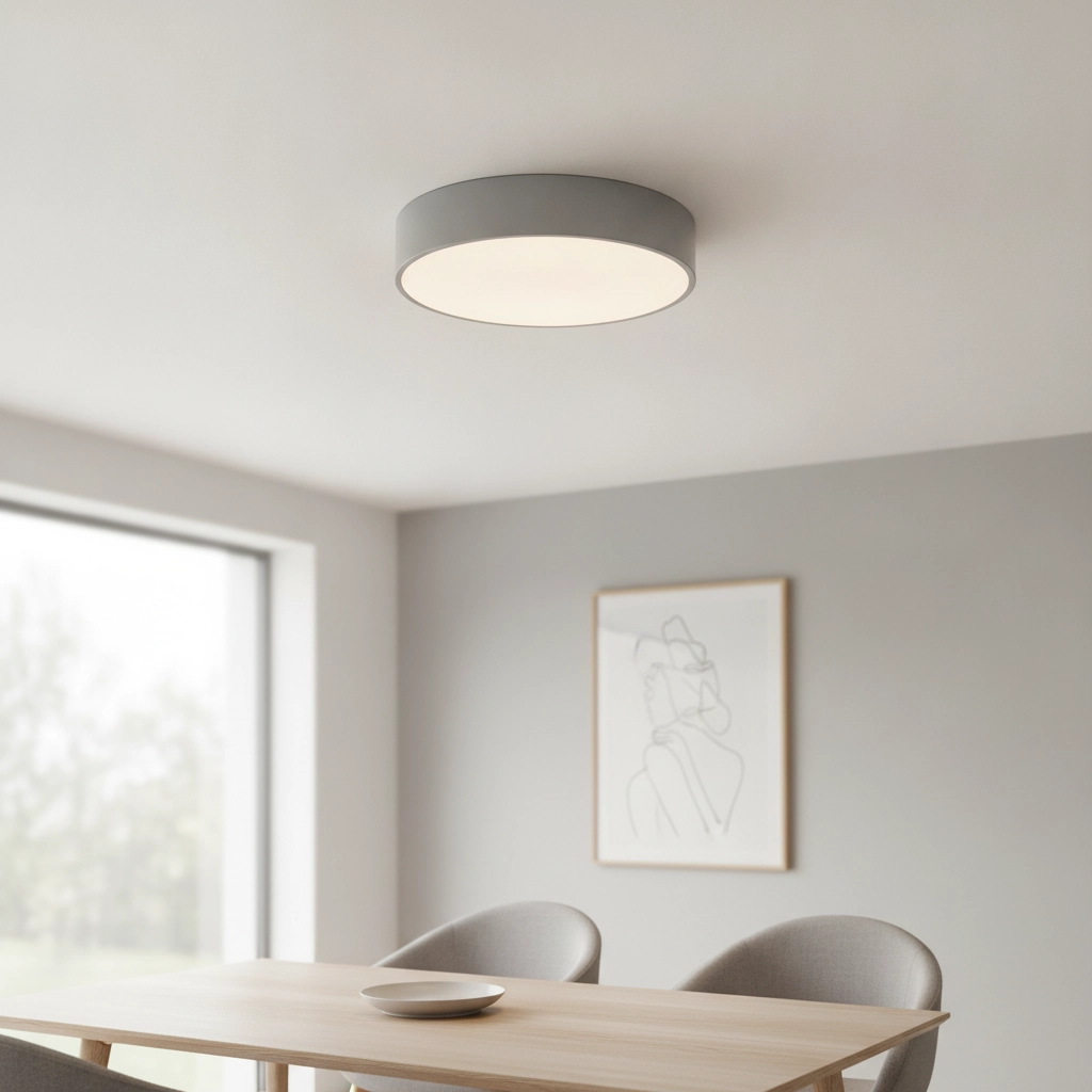 Ronde plafondlamp Roda grijs