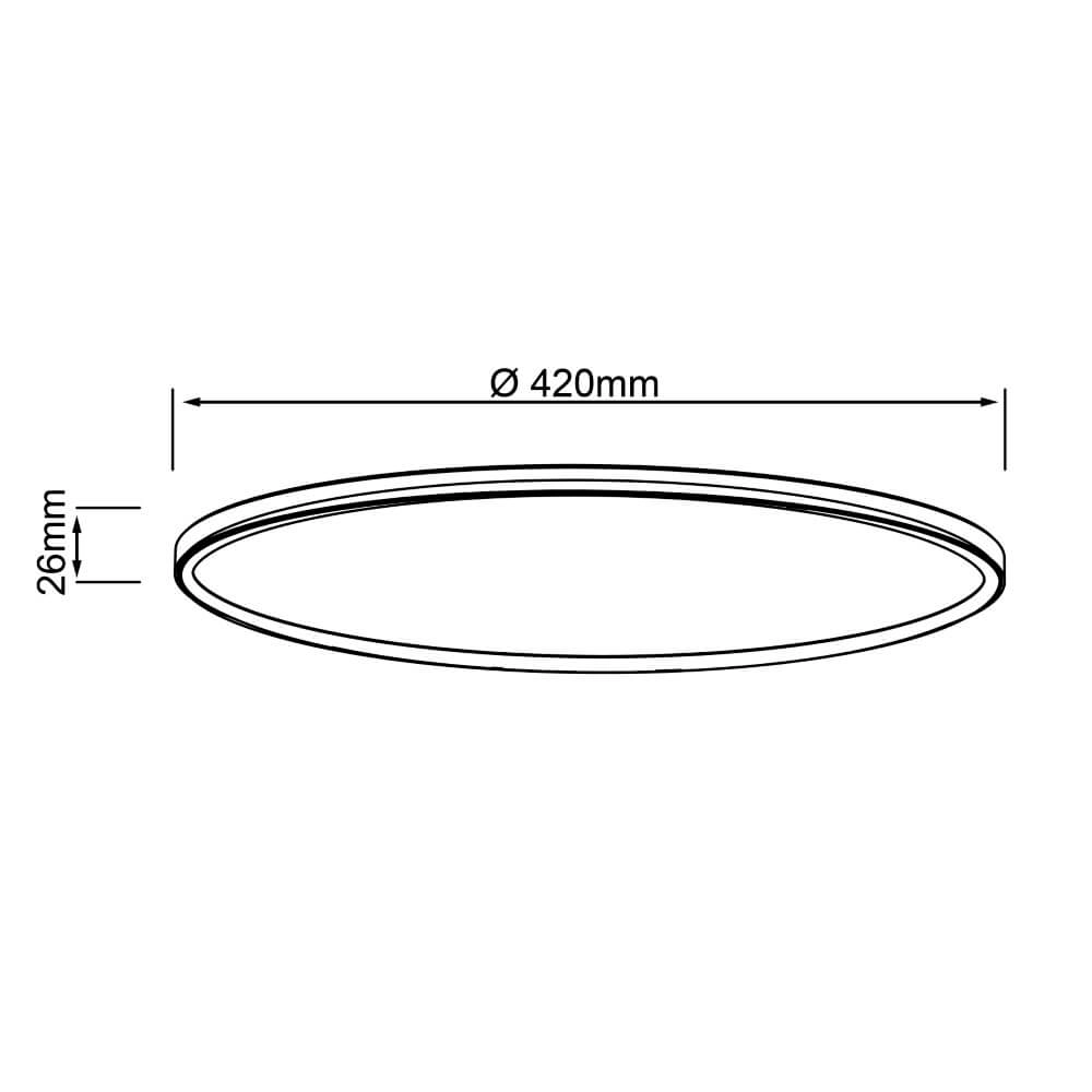 Plafondlamp Milton Ø 42cm wit Brilliant 4004353413605