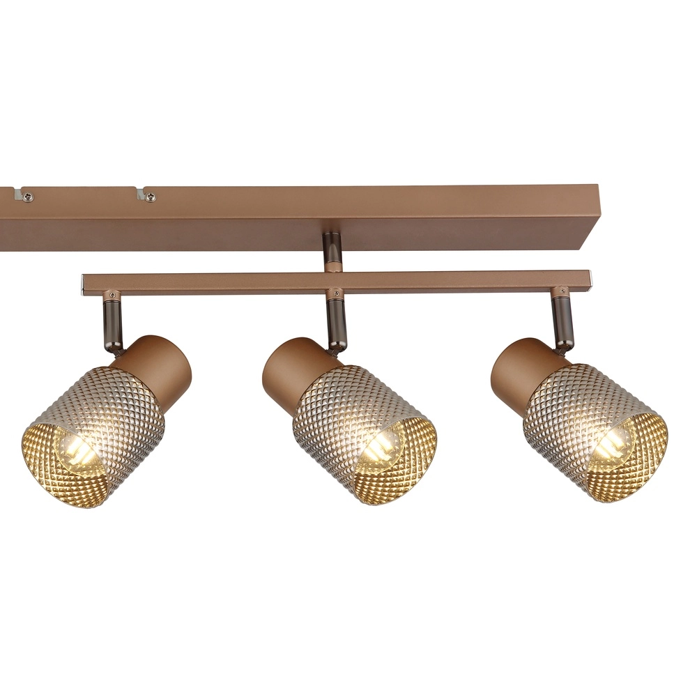 Plafondlamp Satella 5-lichts koffie bruin Globo 9007371471577