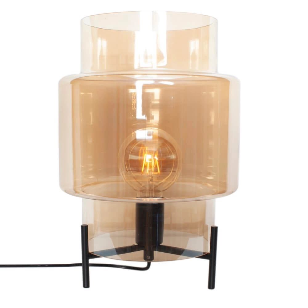 Tafellamp Ebbot amber glas