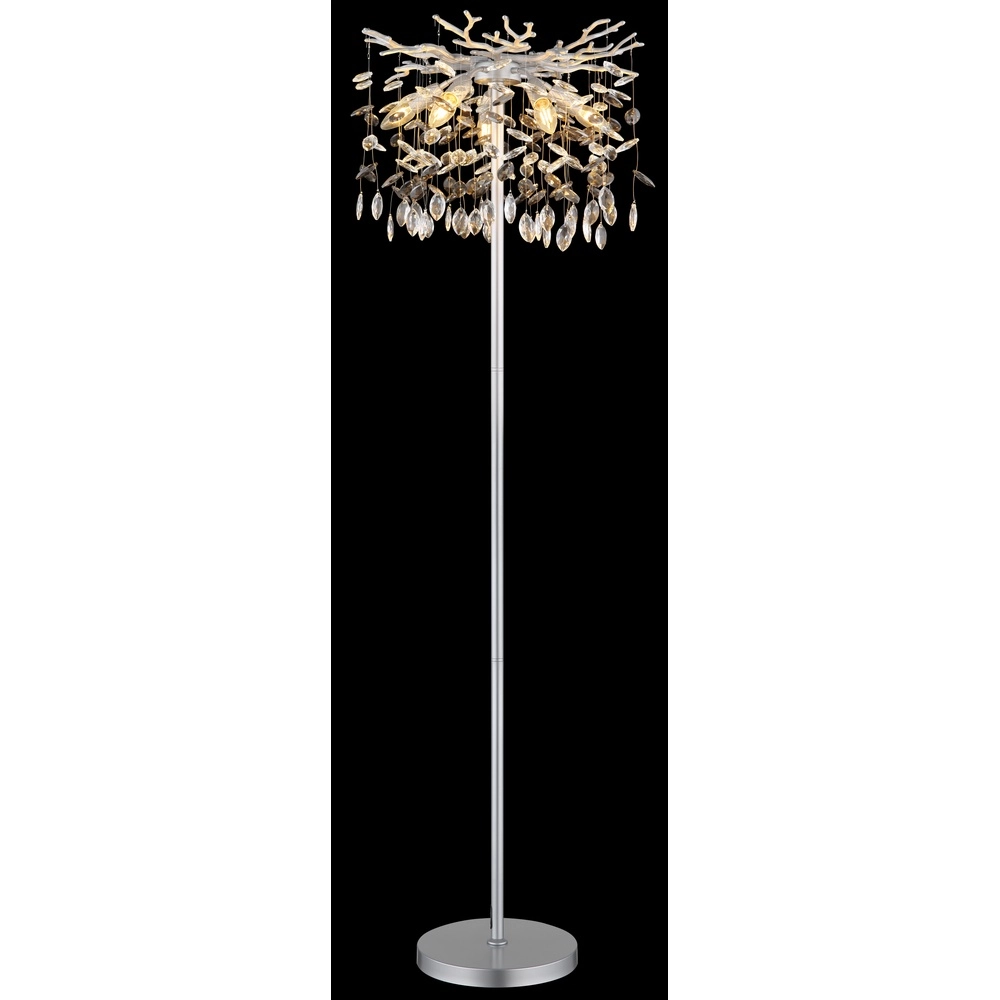 Vloerlamp Queena zilvergrijs Ø 46cm Globo 9007371531684