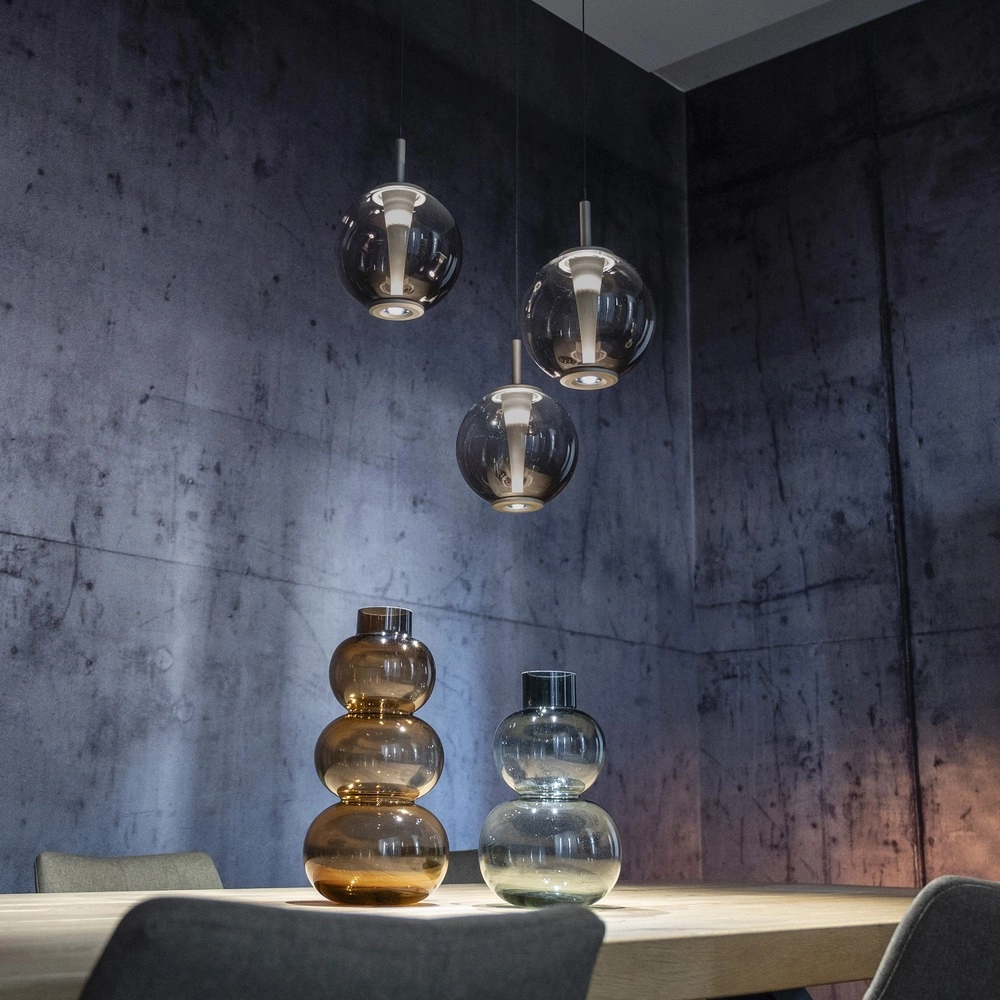 Vide hanglamp Pure E-Infinty mystic grey met smoke glas Paul Neuhaus 4012248398173