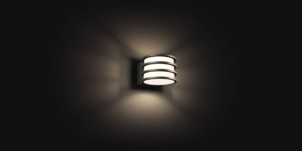 Muur Buitenlamp Hue Lucca antraciet Philips 8718696166048