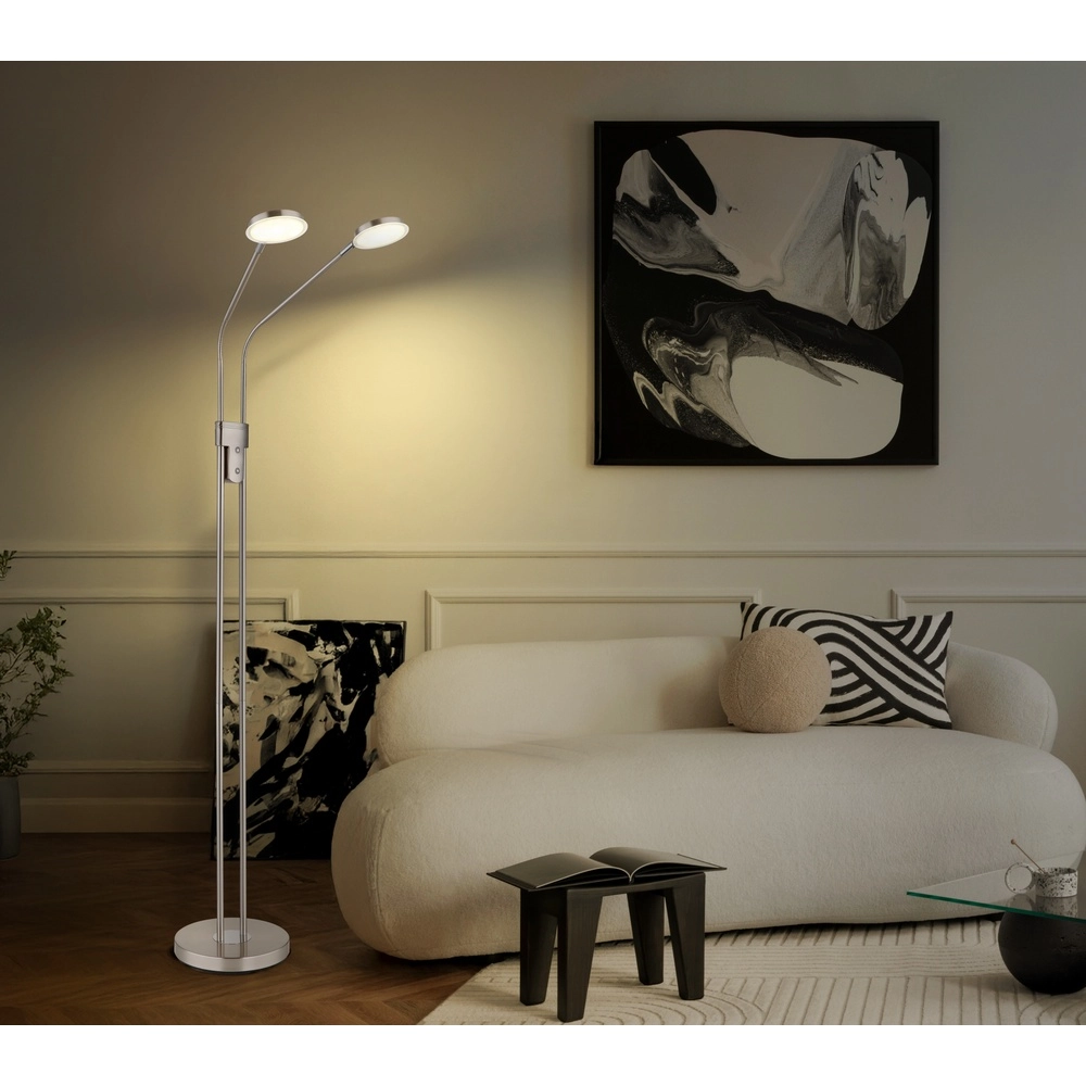 Leeslamp dubbel Silvio nikkel Globo 9007371592364