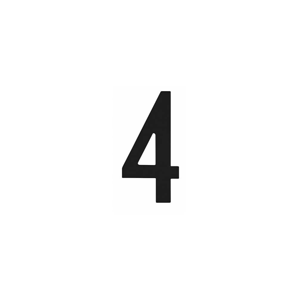 Huisnummer 4 Numbra zwart