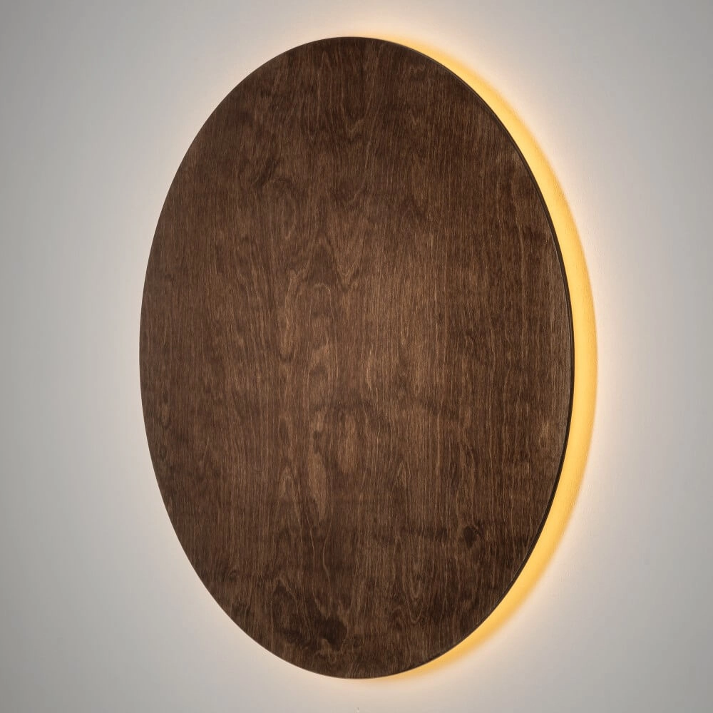 Wandlamp Ring Timber XXL LED hout Lyora 5903139111782