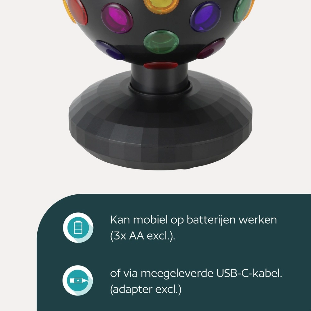 Tafellamp Disco bal zwart Eglo 9002759743055