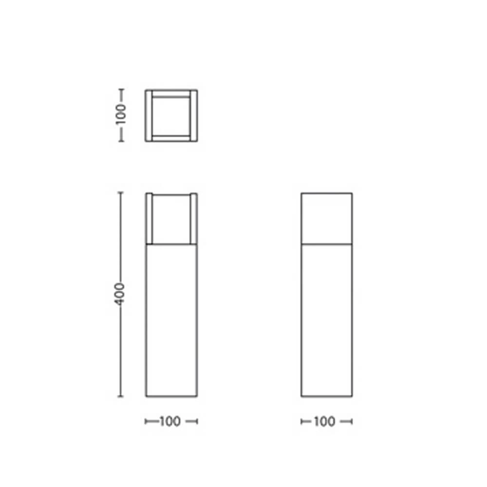 Lantaarn Arbour 40cm - antraciet Philips 8719514490246