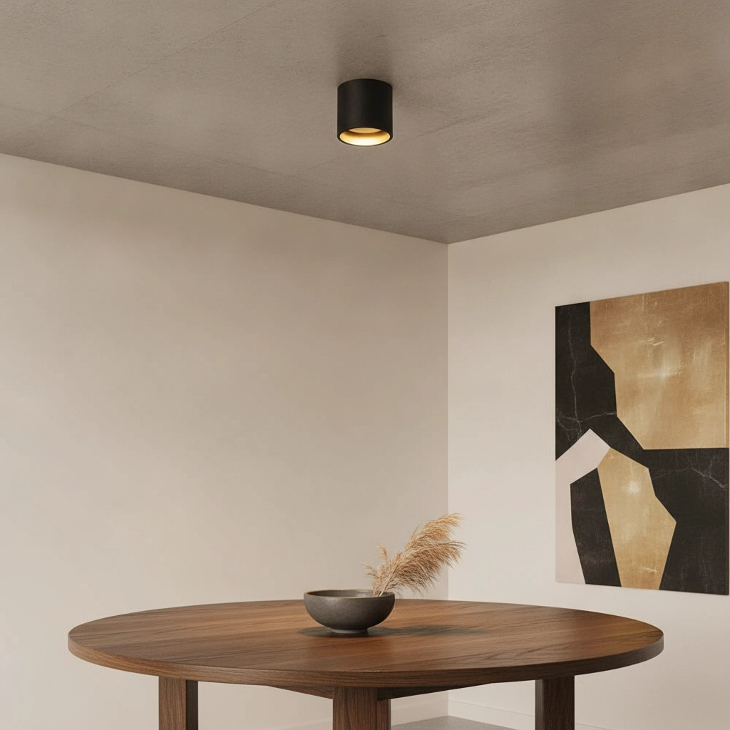 Badkamer spot Ormond zwart met gouden binnenkant