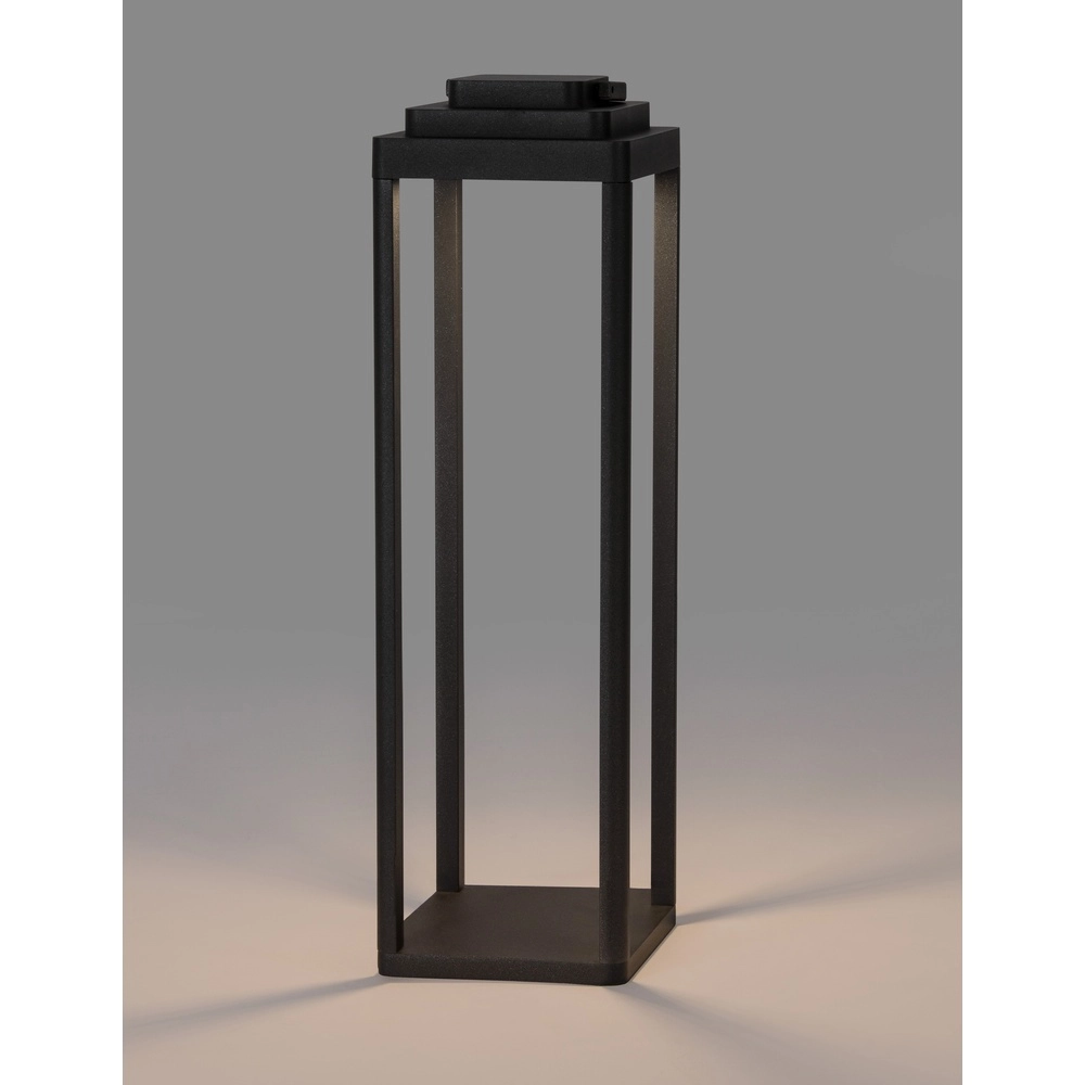 Strakke tafellamp Figi antraciet 50cm