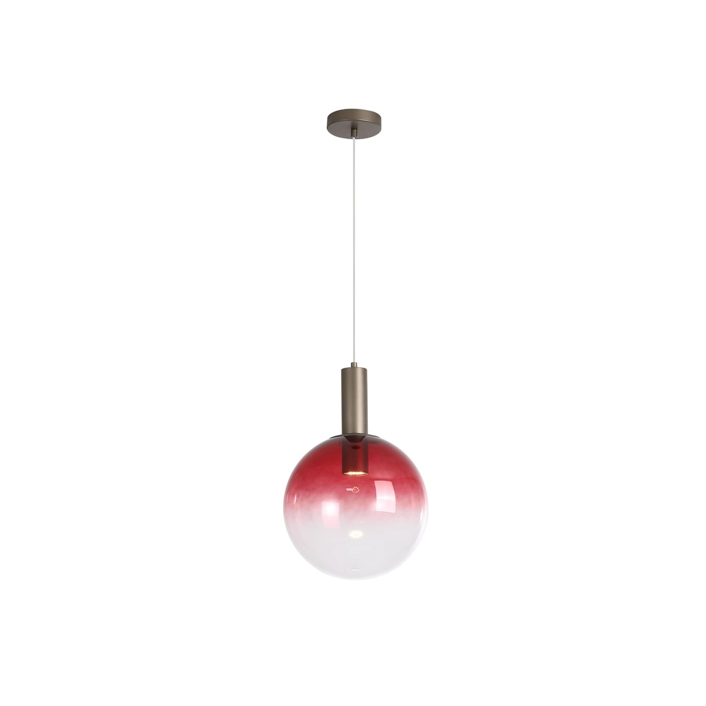 Design hanglamp Ombre rood glas