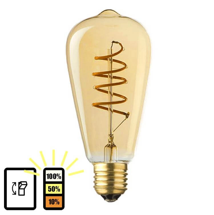 Dimbare E27 - 4W - 2500K - 3stap