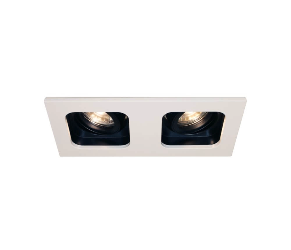 Downlighter Moggio duo wit met zwart