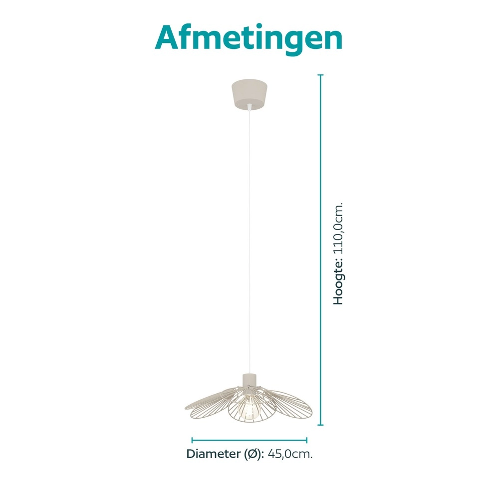 Hanglamp Binacua zand bruin Ø 45cm Eglo 9008606405930