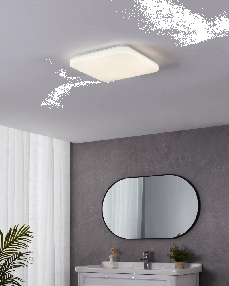Vierkante plafondlamp Frania-S 33 bij 33 cm Eglo 9008606234462