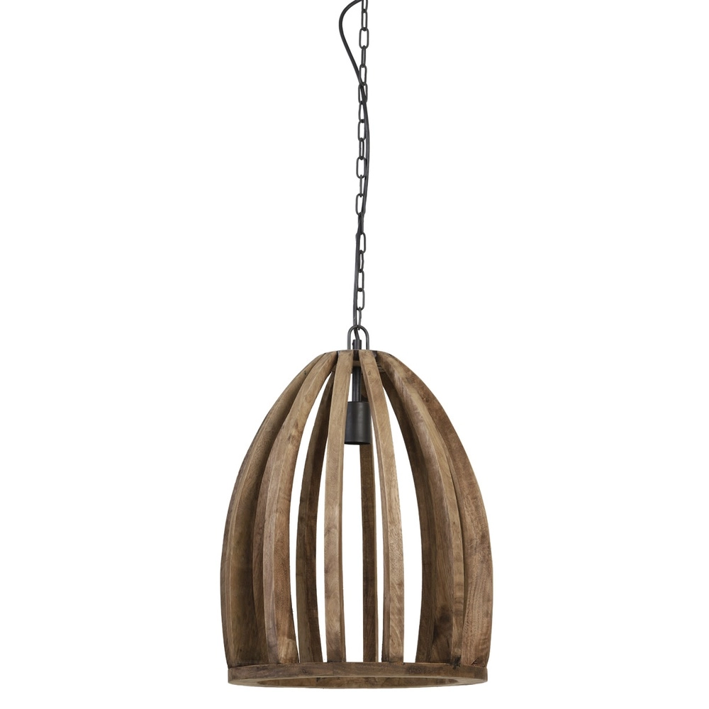 Houten hanglamp Haranka Ø 38cm Light & Living 8717807293314