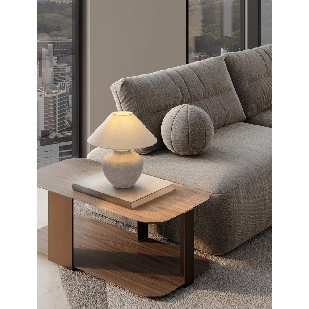 Tafellamp Lupe beige keramiek Lyora 5212017477880