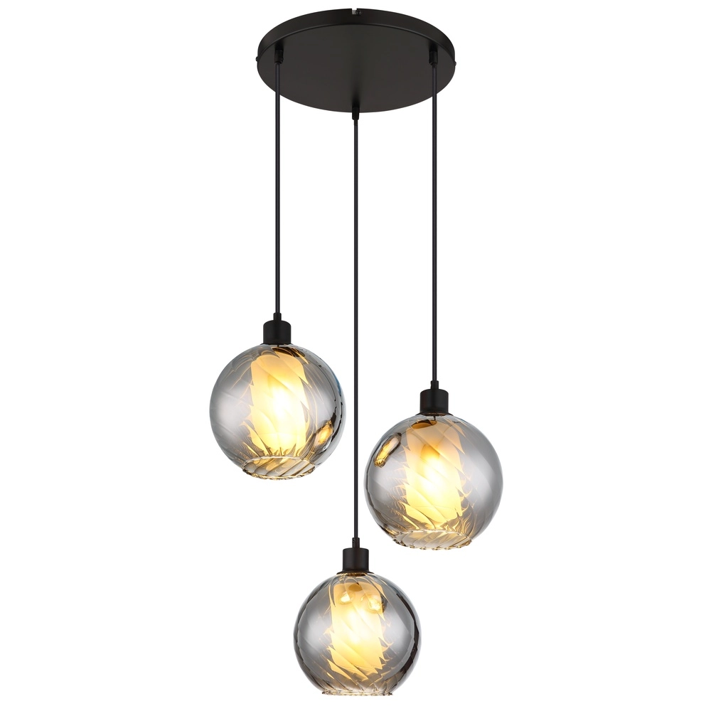 Design hanglamp Ulf 3-lichts zwart