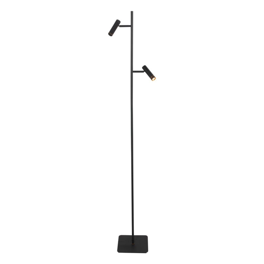 Vloerlamp 2-lichts Lumo zwart