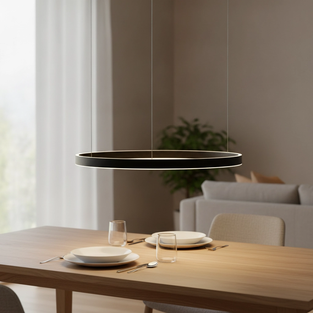 Zwarte hanglamp Elowen design Ø 80cm