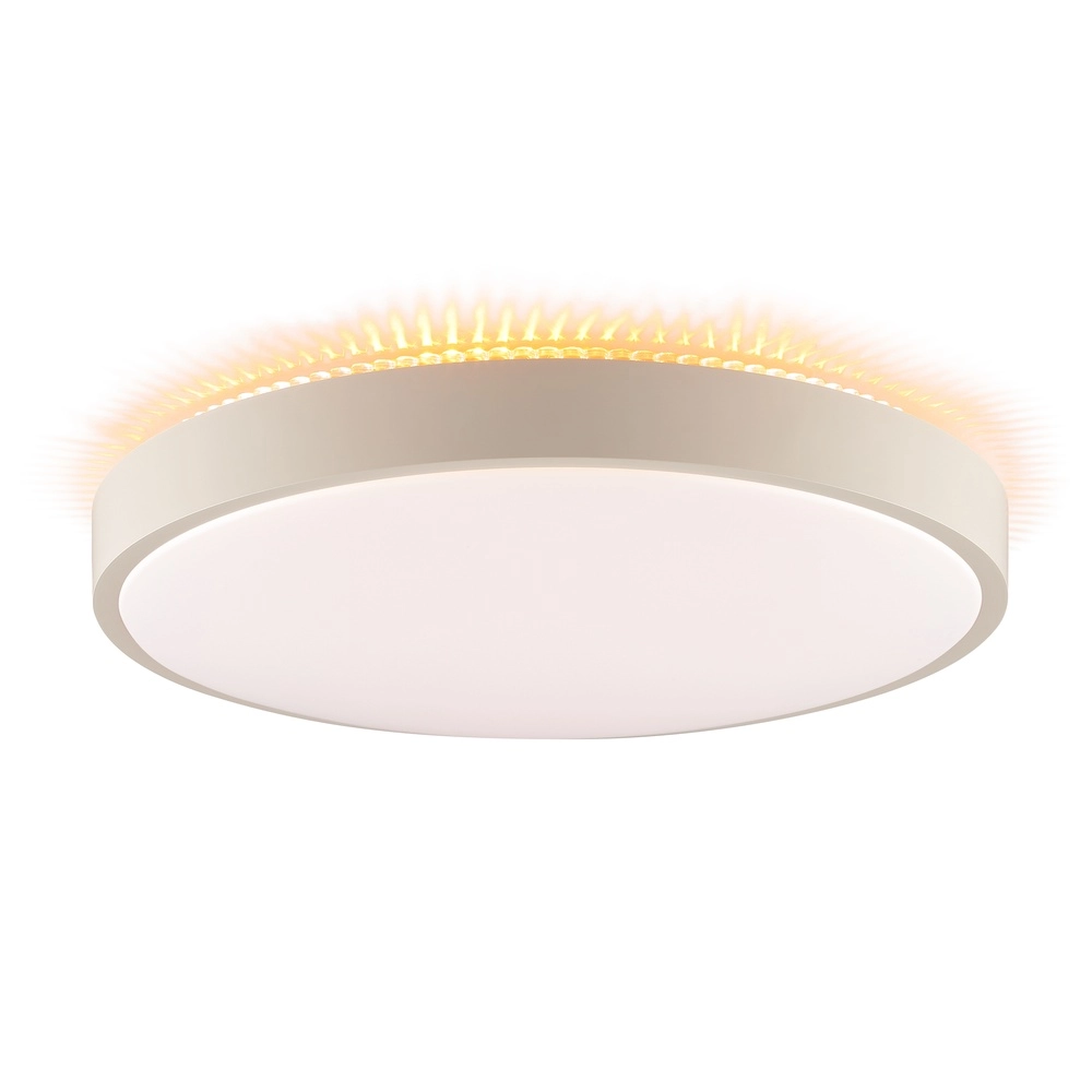 Plafonniere Solistra zand bruin met wit Ø 44,5cm Brilliant 4004353478994