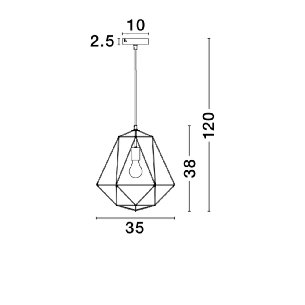 Hanglamp Pietra 1-lichts Ø 35cm Lyora 5212017402332