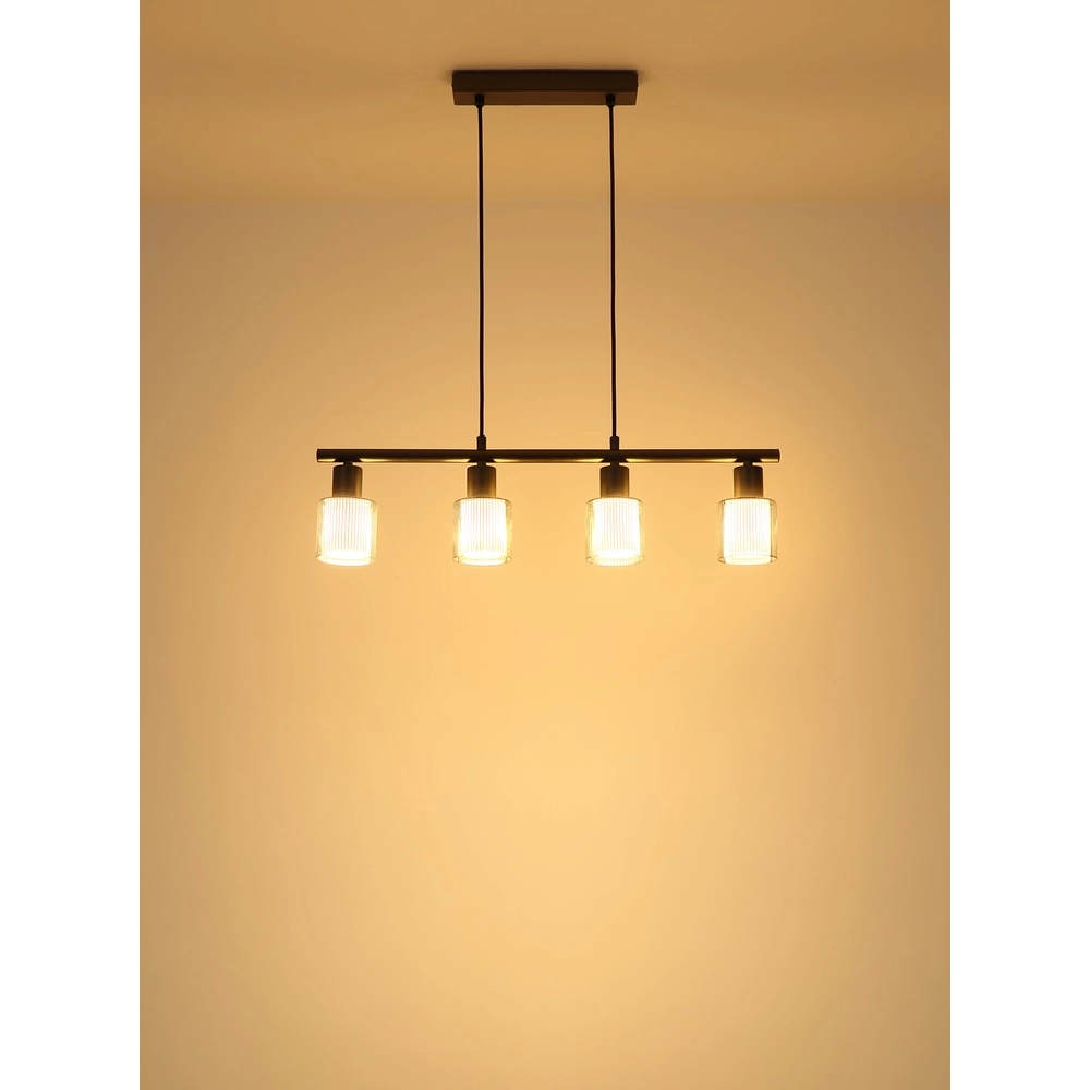 Design hanglamp Villegas 4-lichts gunmetal Globo 9007371572953
