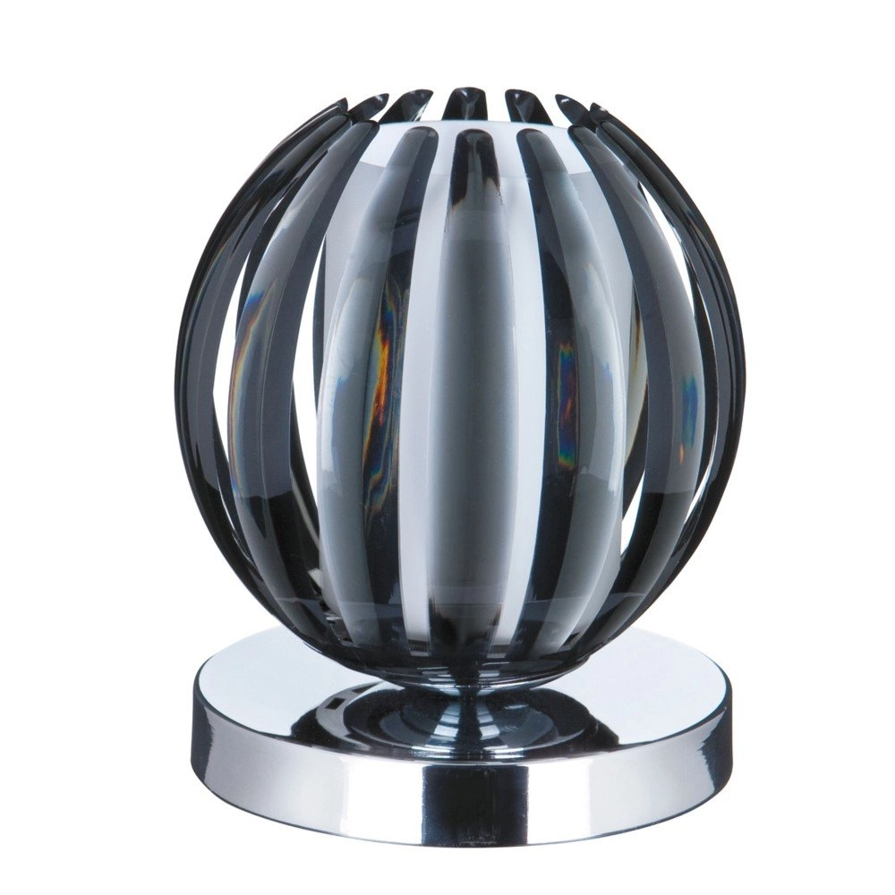 Tafellamp Claw 14cm chroom met smoke glas