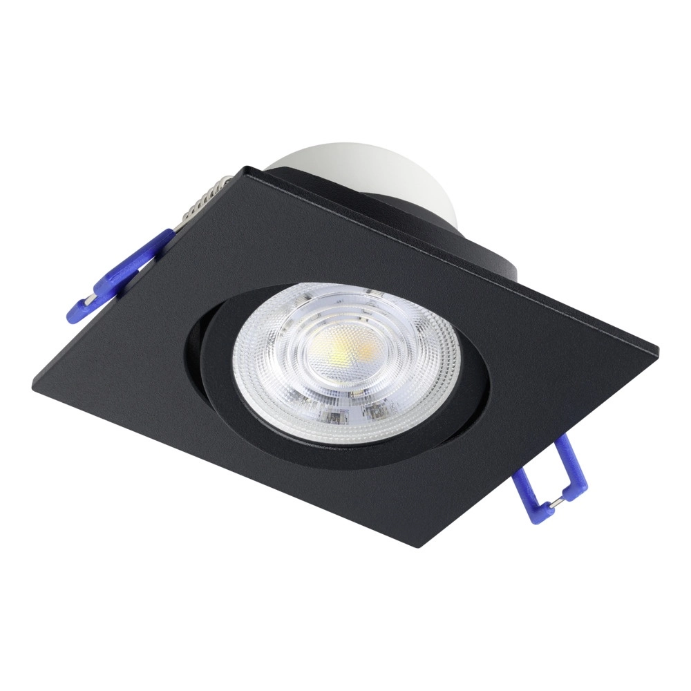 Set van 3 inbouwspots Saliceto vierkant zwart 4,8W Eglo 9008606358847