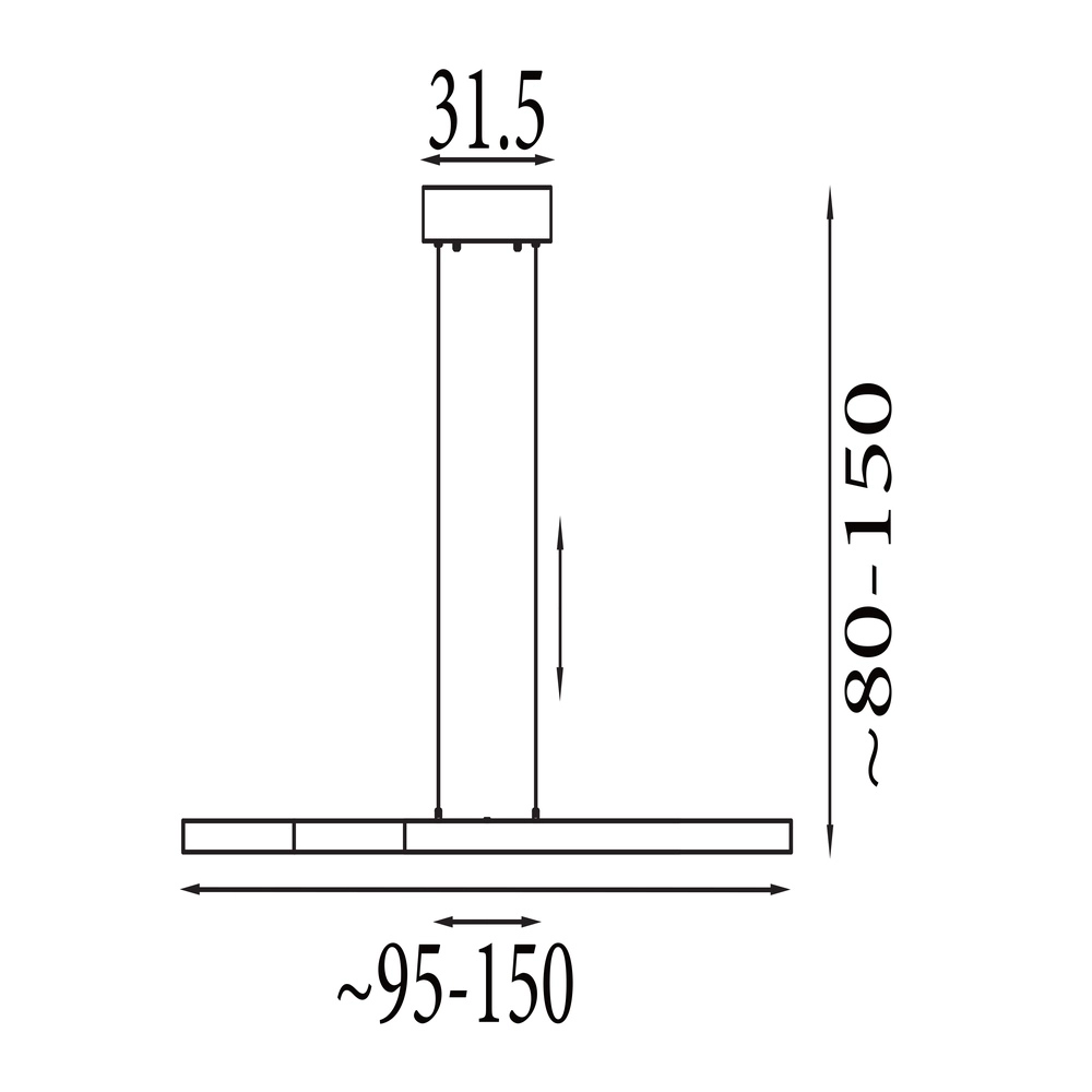 Hanglamp Linear verstelbaar bruin Searchlight 5053423301921