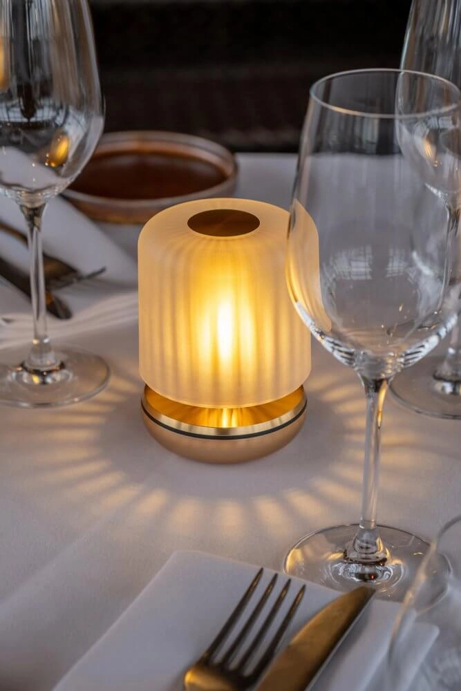 Oplaadbare tafellamp Firefly gold frosted Humble 6097522143159