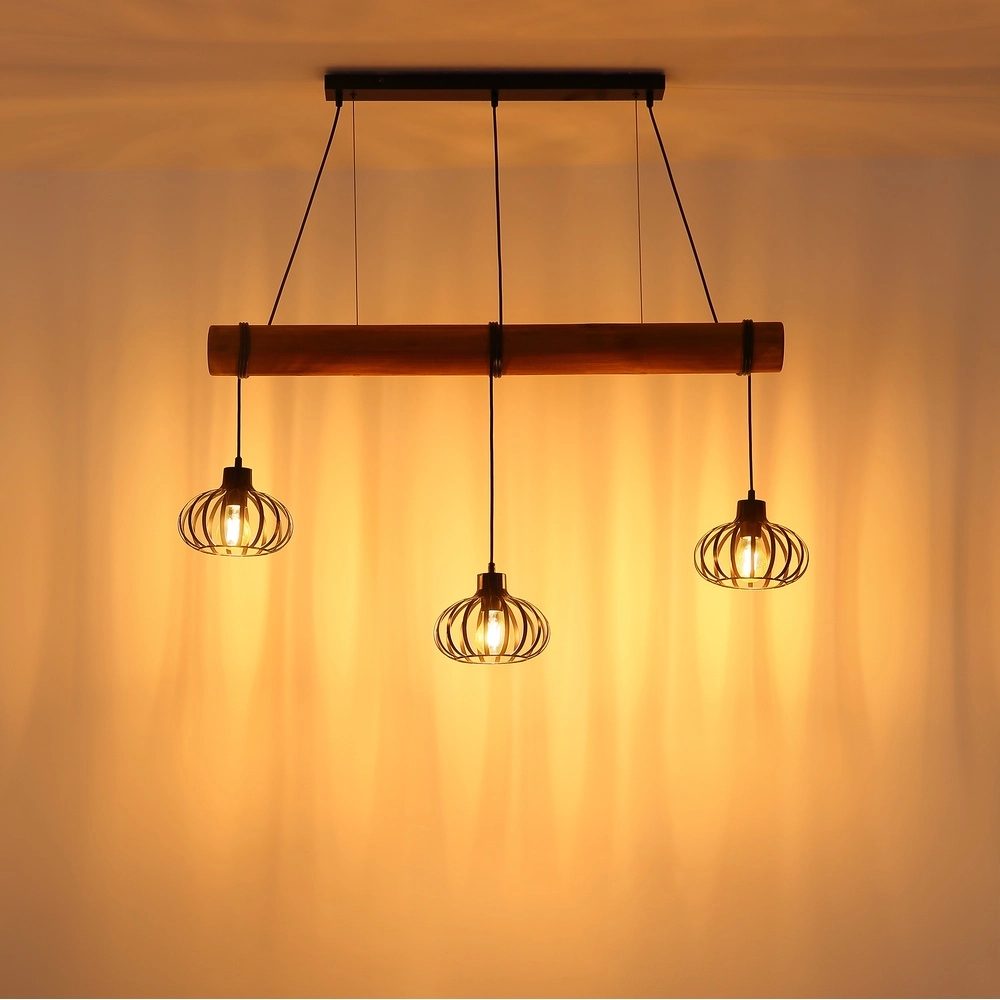 3-lichts hanglamp Caldwell eettafel Globo 9007371589586