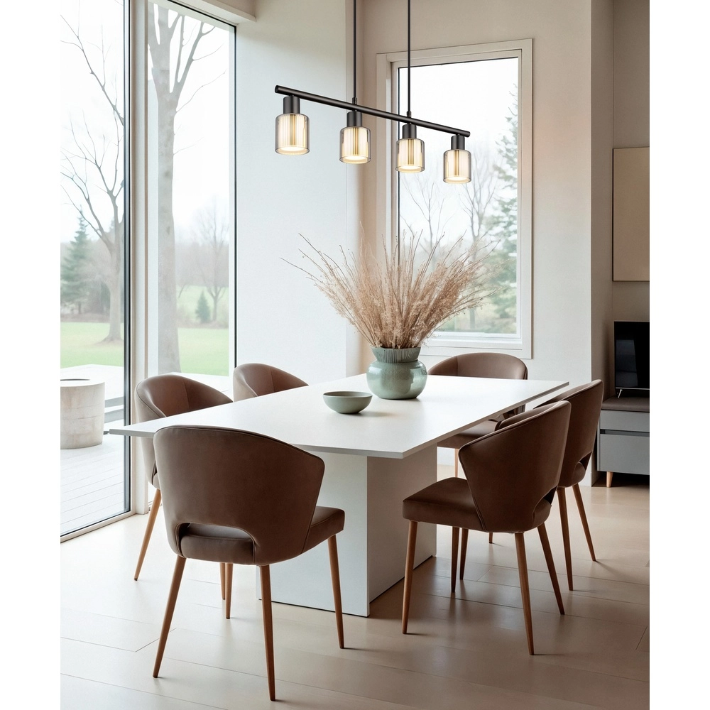 Design hanglamp Villegas 4-lichts gunmetal Globo 9007371572953