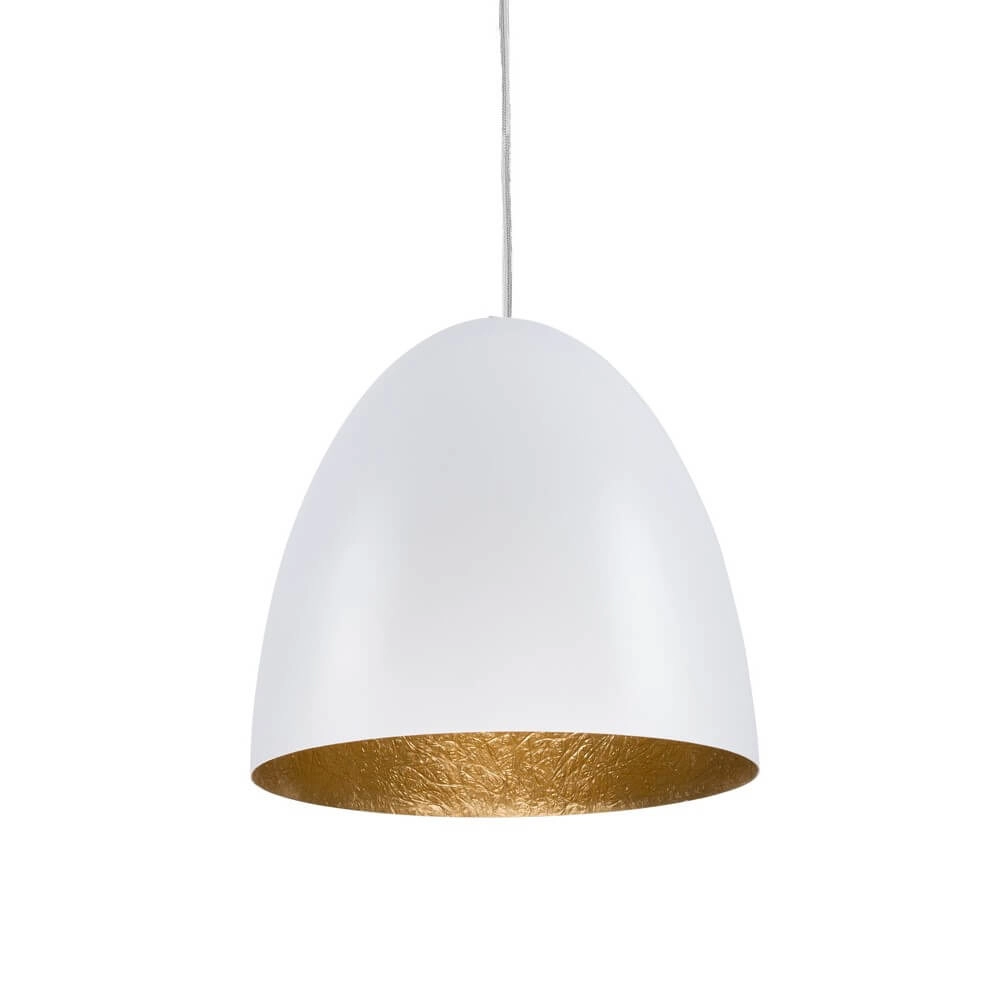 Witte hanglamp Egg M Ø 38cm