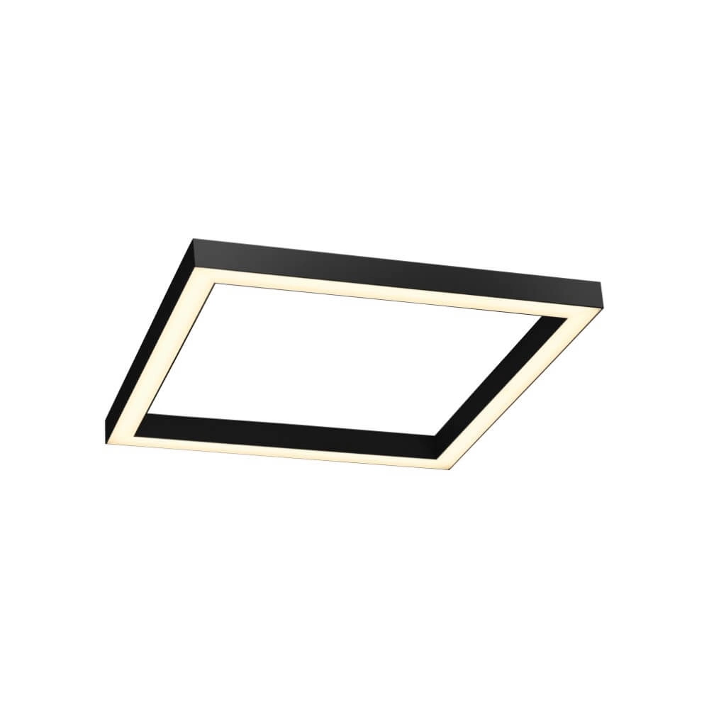 Vierkante plafondlamp Pure Lines Square antraciet