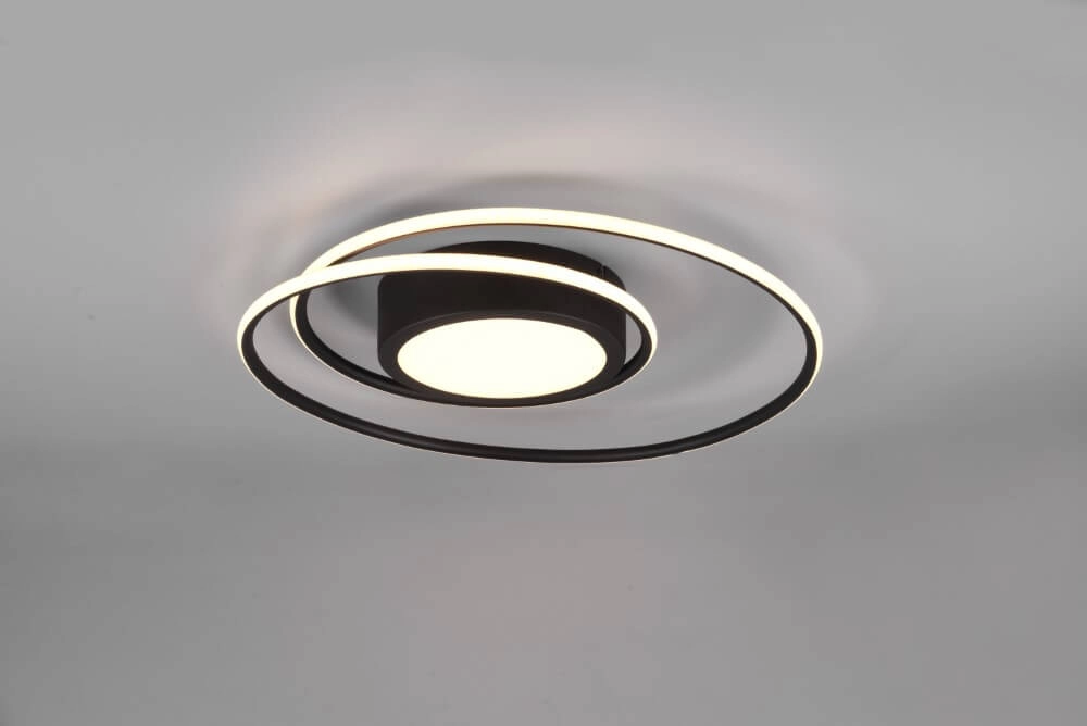 Plafonnière Yava 60cm zwart Trio 4017807503357
