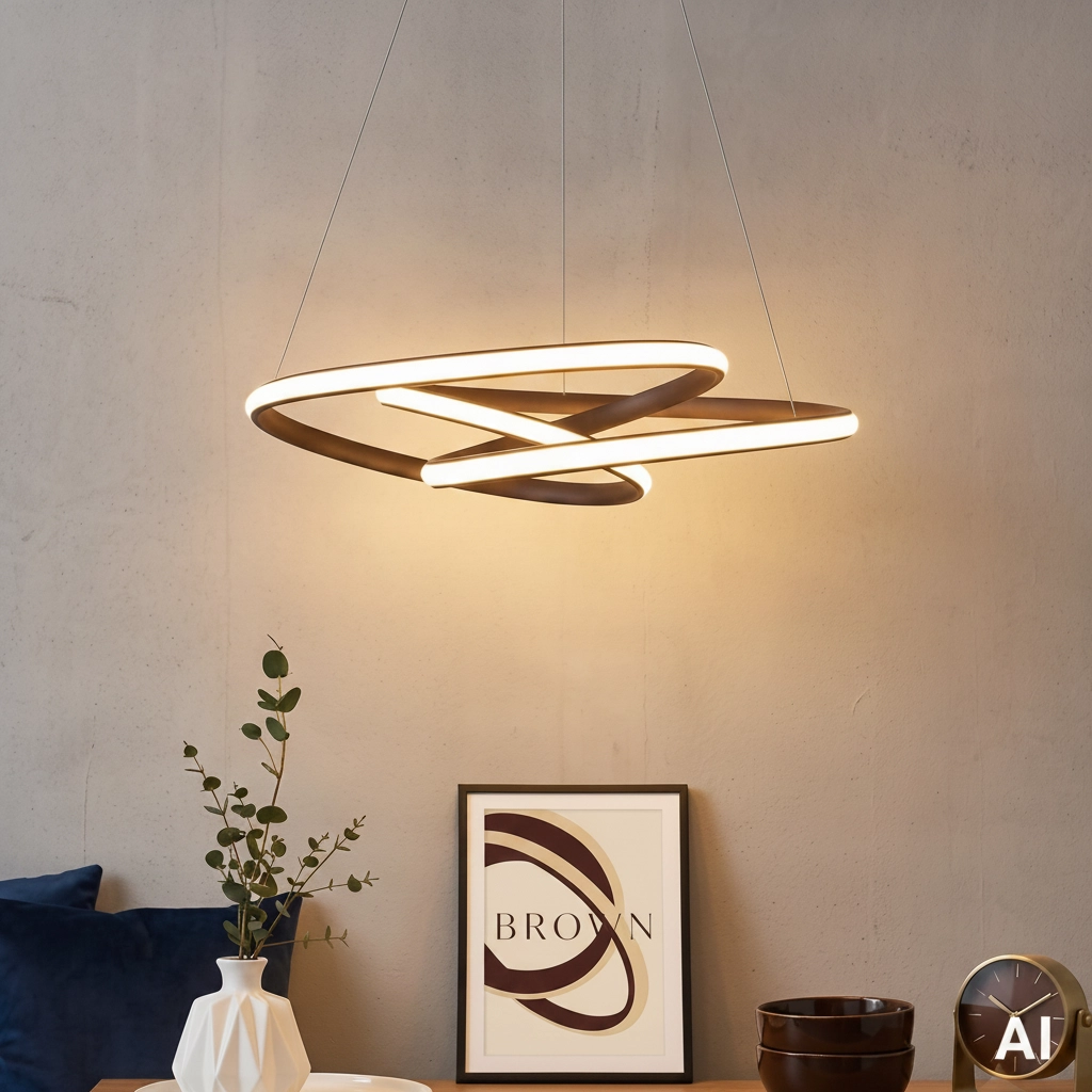 Design hanglamp Menton koffie bruin