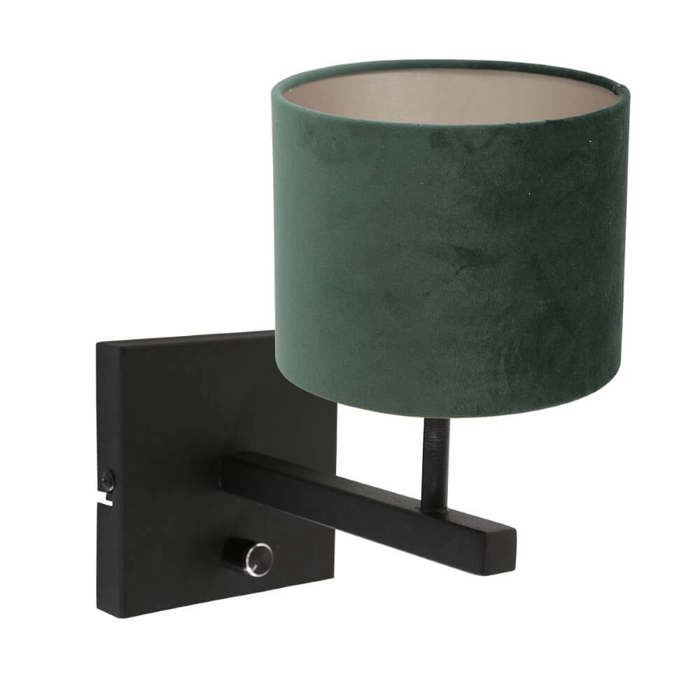 Schemerlamp Stanger met groen velours