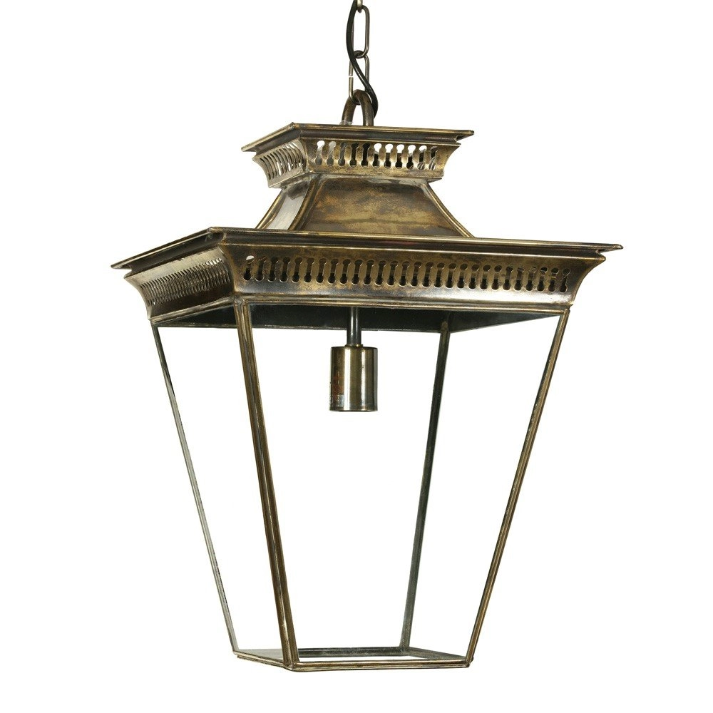 Antieke hanglamp Pagoda M 1-lichts - antiek koper (ANT)
