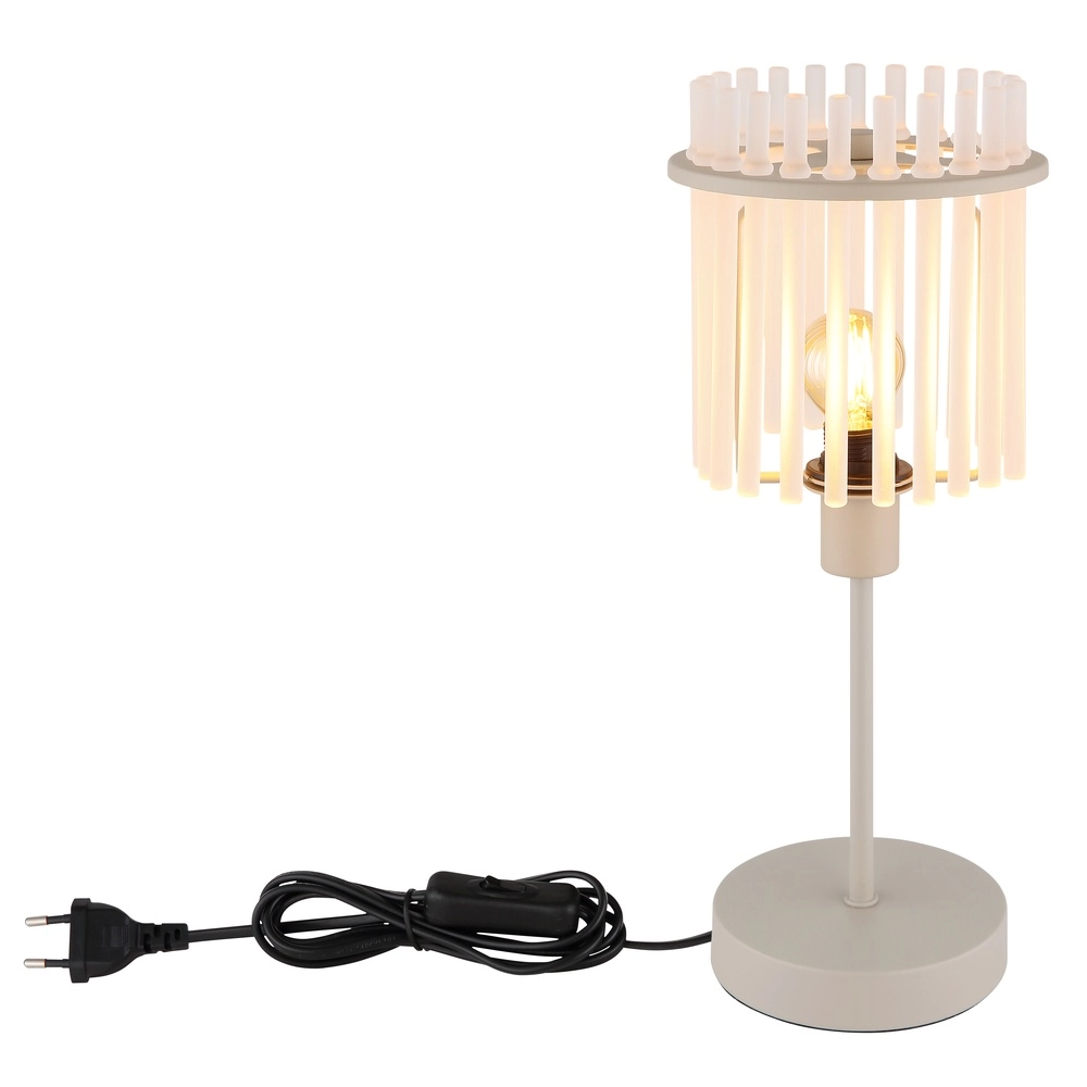 Tafellamp Gorley zand bruin met glas Globo 9007371569700