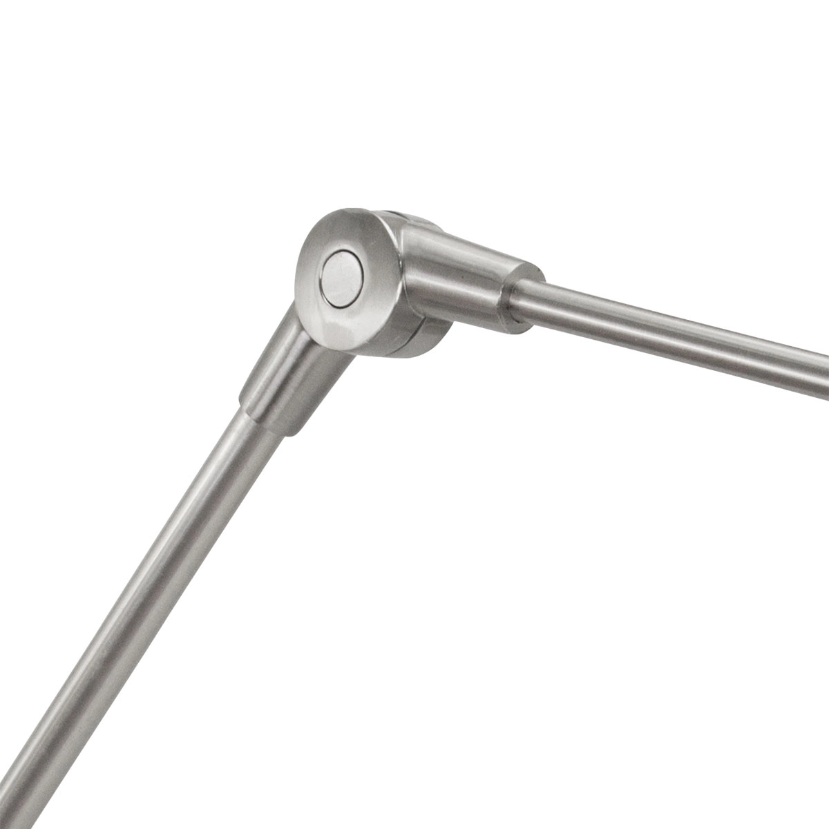 Wand Leeslamp Prestige Chic RVS met 30cm wit linnen kap Steinhauer 8712746145786