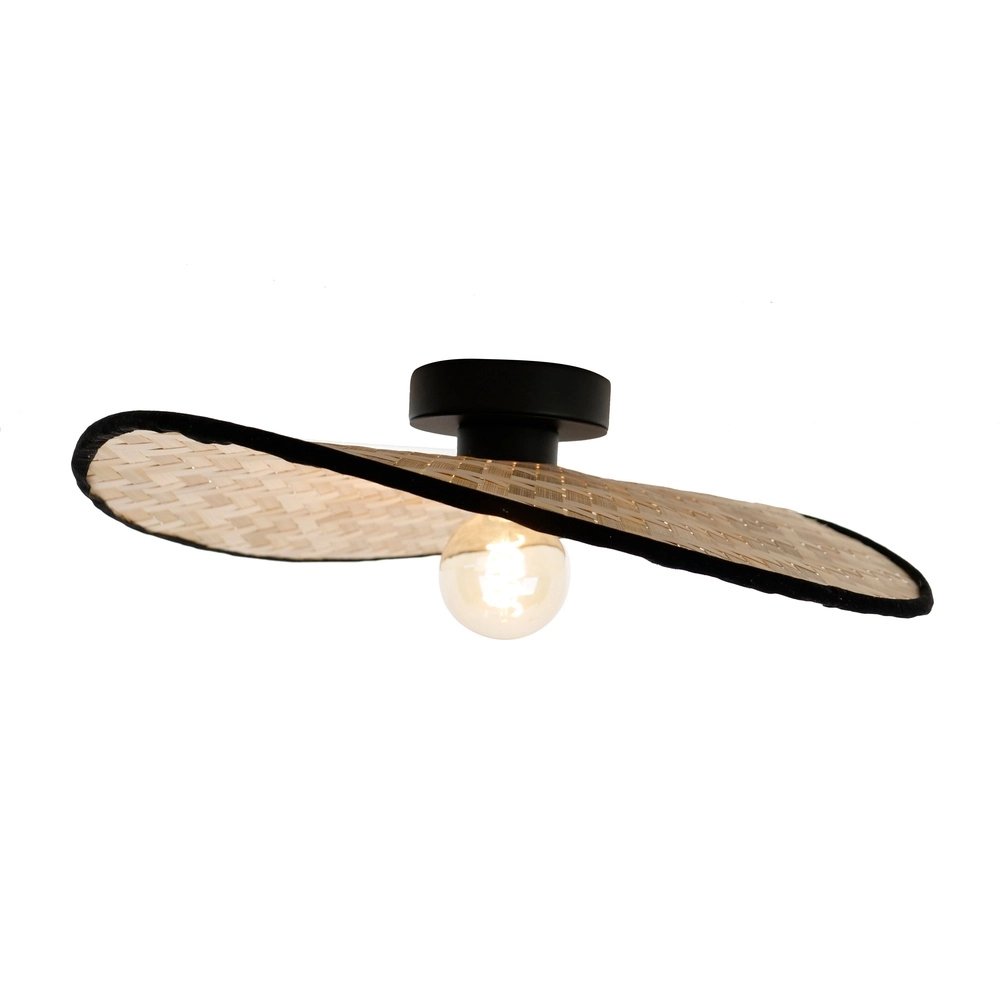 Rotan plafondlamp Marywell 52x34cm - E27